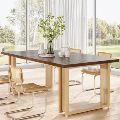 Tribesigns Dining Tables*63-Inch Dining Table for 4-6, Wood Kitchen Table for Dining Room