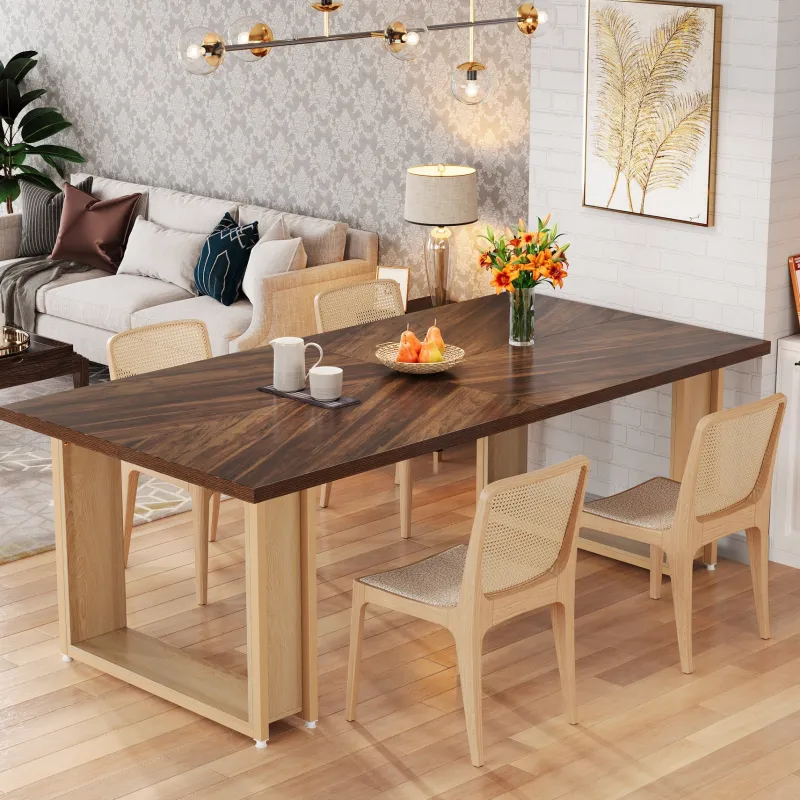 Tribesigns Dining Tables*63-Inch Dining Table for 4-6, Wood Kitchen Table for Dining Room
