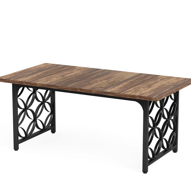 Tribesigns Dining Tables*63-inch Dining Table, Modern Faux Marble Kitchen Table for 6 People