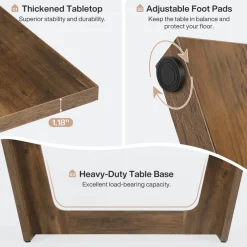 Tribesigns Dining Tables*70.8-Inch Dining Table, Wood Farmhouse Kitchen Table for 4-6