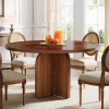 Tribesigns Dining Tables*47-Inch Dining Table, Wood Round Kitchen Table for 4-6