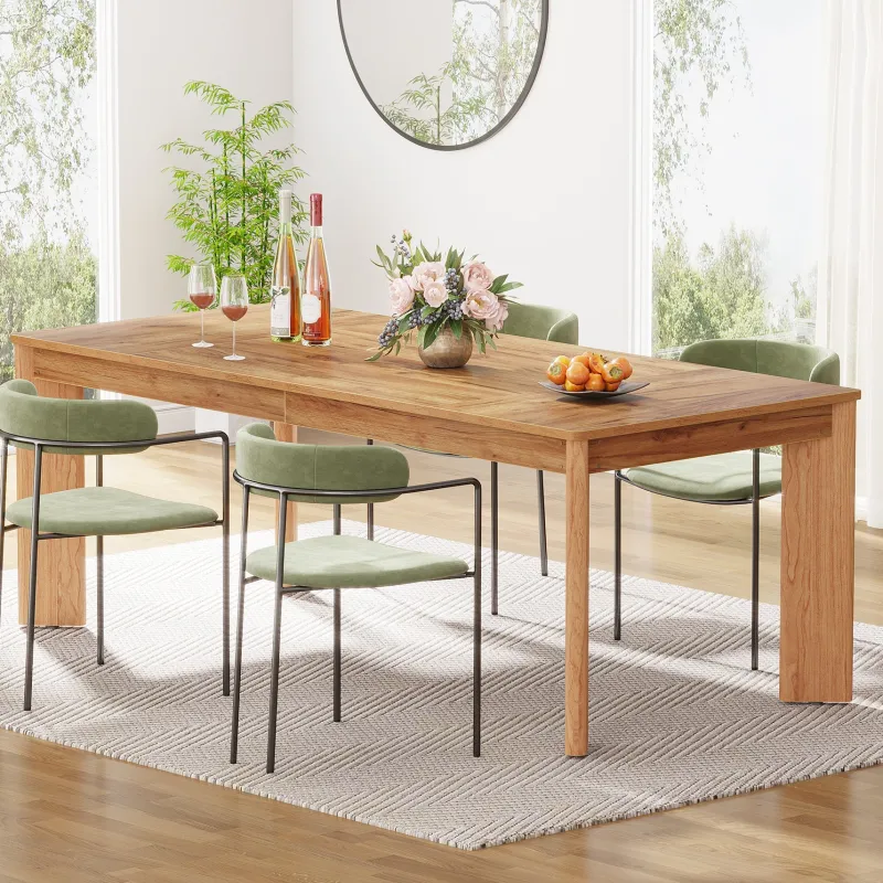 Tribesigns Dining Tables*63-inch Dining Table, Wooden Farmhouse Kitchen Table for 4-6