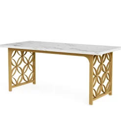 Tribesigns Desks*63-inch Executive Desk, Modern Office Desk Conference Table for 4-6 People
