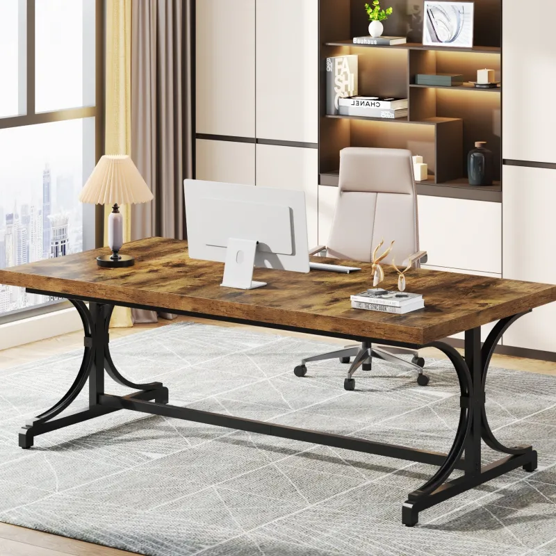 Tribesigns Desks*62.4-Inch Executive Desk, Rectangle Conference Table for 4-6 People