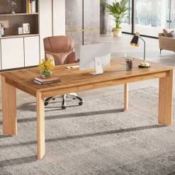 Tribesigns Desks*63-inch Executive Desk, Wood Computer Desk Conference Table