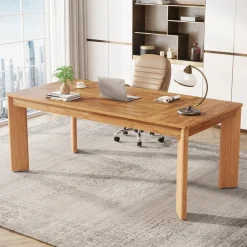 Tribesigns Desks*63-inch Executive Desk, Wood Computer Desk Conference Table