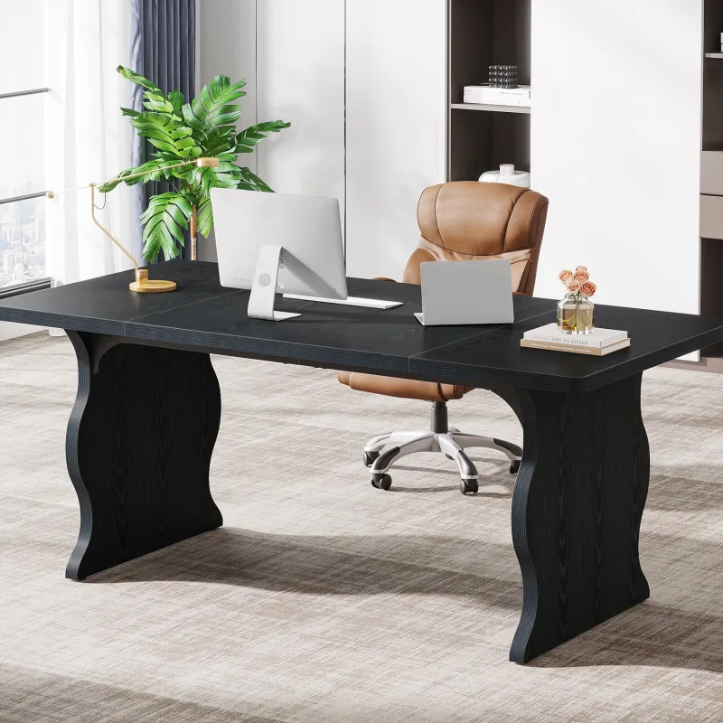 Tribesigns Desks*63-Inch Large Executive Desk, Sturdy Computer Desk Conference Table