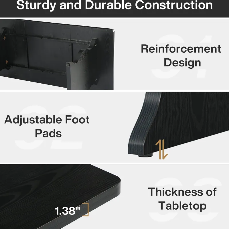 Tribesigns Desks*63-Inch Large Executive Desk, Sturdy Computer Desk Conference Table