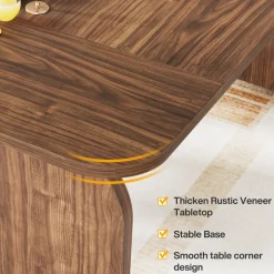 Tribesigns Dining Tables*63-Inch Rectangular Dining Table Thick Laminated Tabletop for 4-6 Person