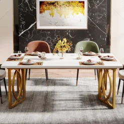 Tribesigns Dining Tables*70.9-Inch Wood Dining Table , Modern Rectangle Kitchen Table for 4-6 People