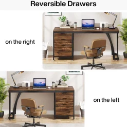 Tribesigns Desks*Industrial Computer Desk, 59