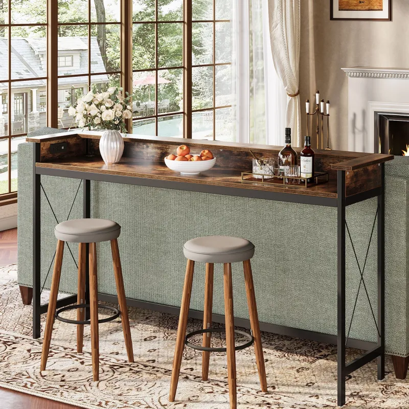 Tribesigns Console Tables|Console Tables*Industrial Console Table, 70.9" Sofa Table with Outlets and USB Ports
