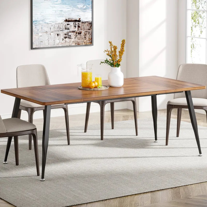 Tribesigns Dining Tables*Industrial Dining Table, 70.9" Kitchen Dinner Table for 6 to 8 People