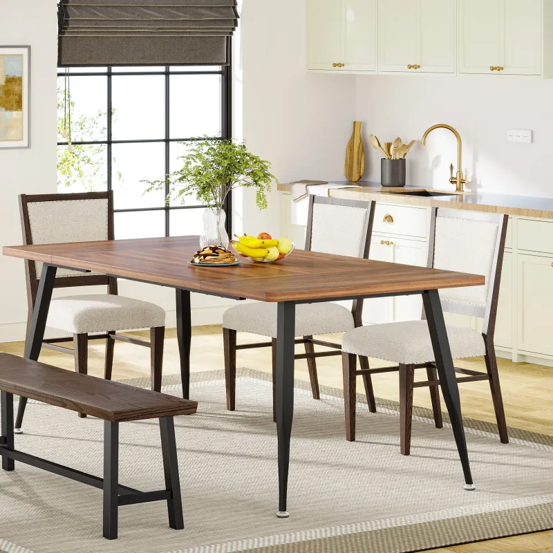 Tribesigns Dining Tables*Industrial Dining Table, 70.9" Kitchen Dinner Table for 6 to 8 People