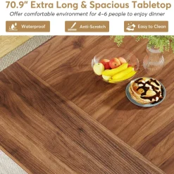 Tribesigns Dining Tables*Industrial Dining Table, 70.9