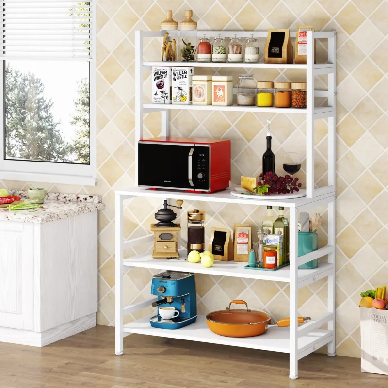 Tribesigns Baker's Racks|Baker's Racks*Kitchen Baker's Rack, 5-Tier Microwave Oven Stand with Hutch