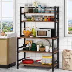 Tribesigns Baker's Racks|Baker's Racks*Kitchen Baker's Rack, 5-Tier Microwave Oven Stand with Hutch