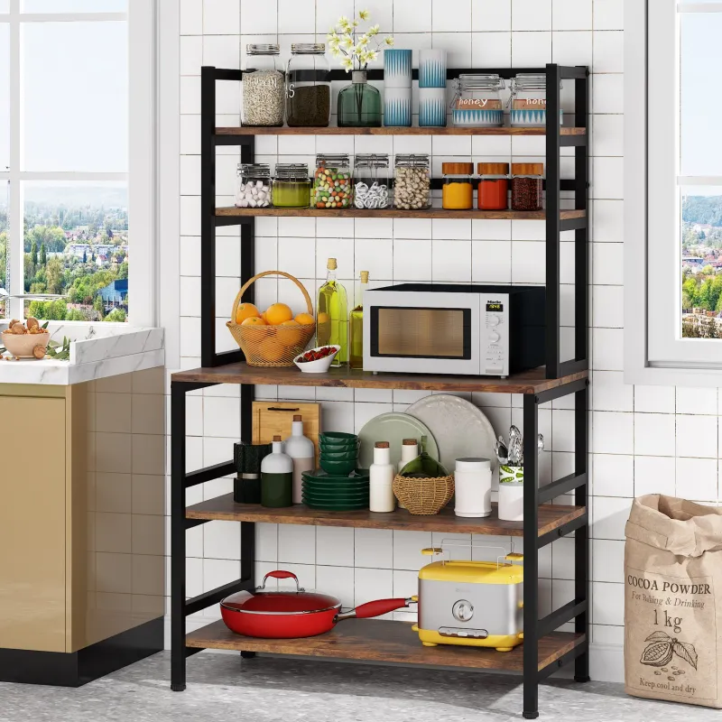 Tribesigns Baker's Racks|Baker's Racks*Kitchen Baker's Rack, 5-Tier Microwave Oven Stand with Hutch