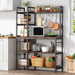 Tribesigns Baker's Racks|Baker's Racks*Kitchen Baker's Rack, 5-Tier Utility Storage Shelf with Hutch