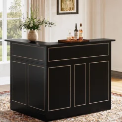 Tribesigns Bar Units*L - Shaped Bar Table, 4 - Tier Bar Cabinet Reception Desk
