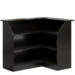 Tribesigns Bar Units*L - Shaped Bar Table, 4 - Tier Bar Cabinet Reception Desk