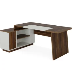 Tribesigns Desks*L - Shaped Executive Desk, 70.5" Computer Desk with Cabinet