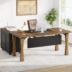 Tribesigns Desks*L - Shaped Executive Desk, 63