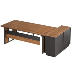 Tribesigns Desks*L - Shaped Executive Desk, 63" Computer Desk Workstation with File Cabinet