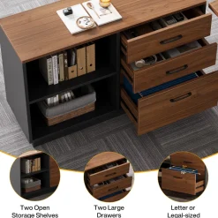 Tribesigns Desks*L - Shaped Executive Desk, 63
