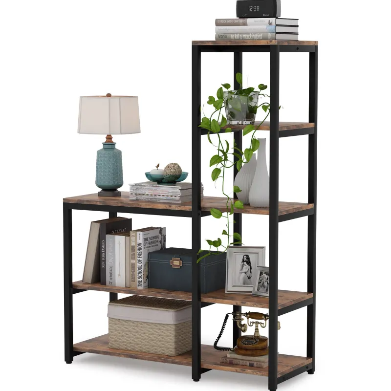 Tribesigns Etagere|Etagere*Ladder Bookshelf, 5-Tier Etagere Bookcase Display Rack for Home Office