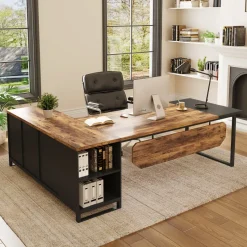 Tribesigns Desks*Large L - Shaped Desk, 70.87