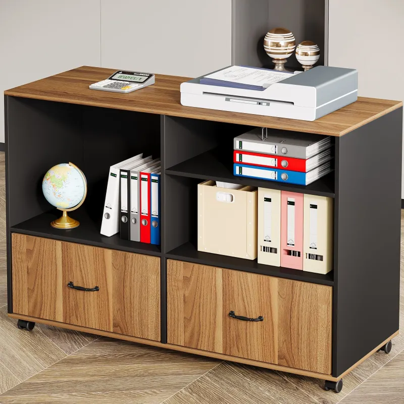 Tribesigns Desks*Large L - Shaped Desk, 63" Executive Computer Desk with Mobile File Cabinet