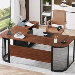 Tribesigns Desks*Large L-Shaped Desk, 63" Executive Desk with 31" Drawer Cabinet