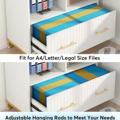 Tribesigns Printer Stands|Printer Stands*Lateral File Cabinet Printer Stand with Drawer & Open Storage Spaces