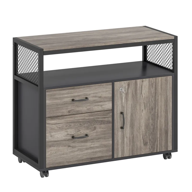 Tribesigns Printer Stands|Printer Stands*Lockable File Cabinet Printer Stand with Drawers & Caster