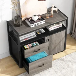 Tribesigns Printer Stands|Printer Stands*Lockable File Cabinet Printer Stand with Drawers & Caster