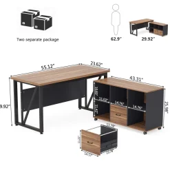 Tribesigns Desks*L-Shaped Desk, 55
