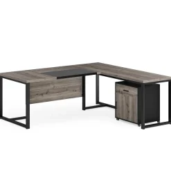 Tribesigns Desks*L-Shaped Desk, 70.8’’ Executive Desk with Mobile File Cabinet