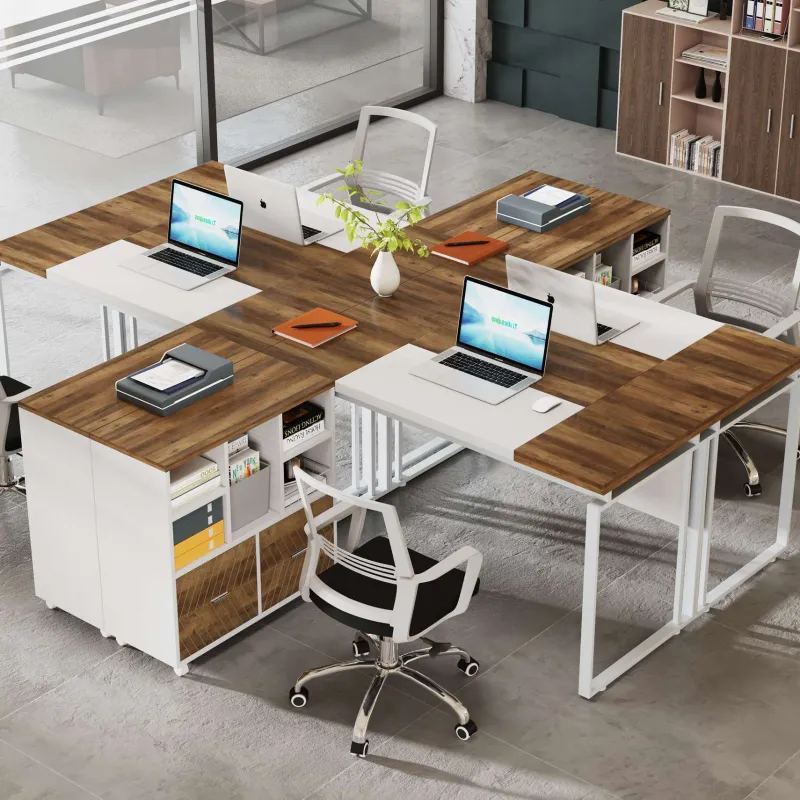 Tribesigns Desks*L-Shaped Executive Desk, 63" Computer Desk with Mobile File Cabinet