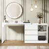 Tribesigns Makeup Vanities*Makeup Vanity, Dressing Table With 3 Drawers And Storage Shelves
