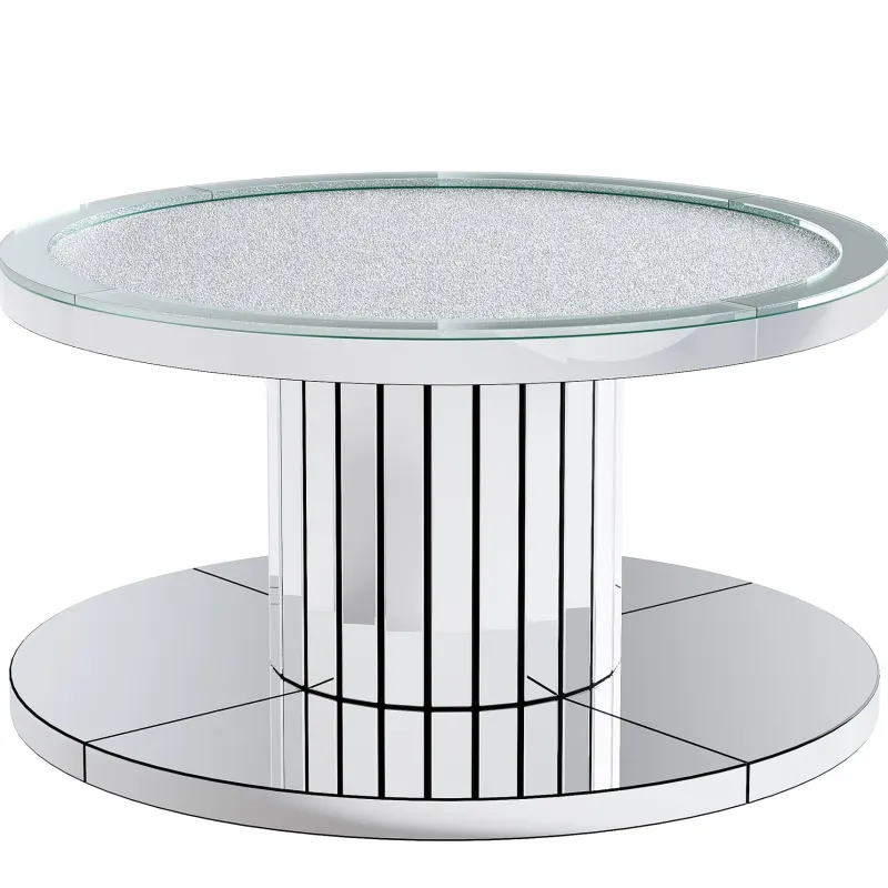 Tribesigns Coffee Tables*Mirrored Coffee Table, 29.5" Center Table 2 - Tier Snack Table