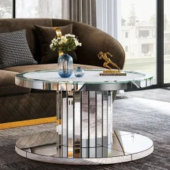 Tribesigns Coffee Tables*Mirrored Coffee Table, 29.5