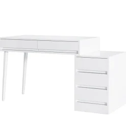 Tribesigns Desks*Modern Computer Desk Home Office Desk with 5 Storage Drawers