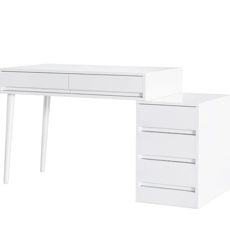 Tribesigns Desks*Modern Computer Desk Home Office Desk with 5 Storage Drawers