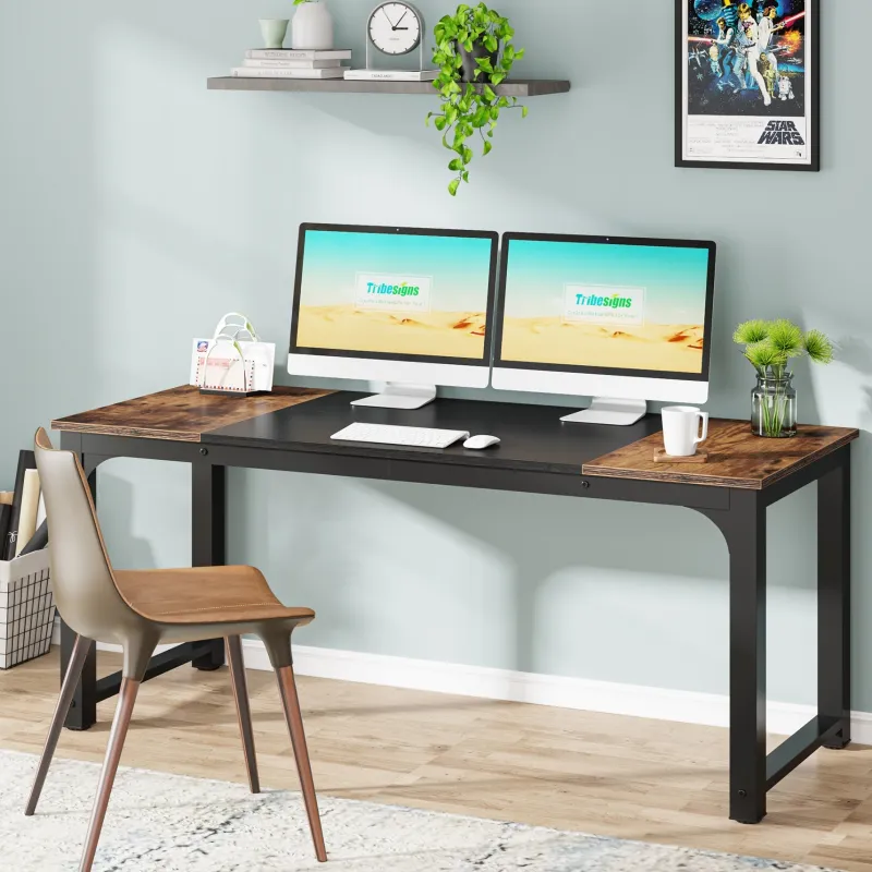 Tribesigns Desks*Modern Computer Desk, Industrial Style Desk Computer Workstation