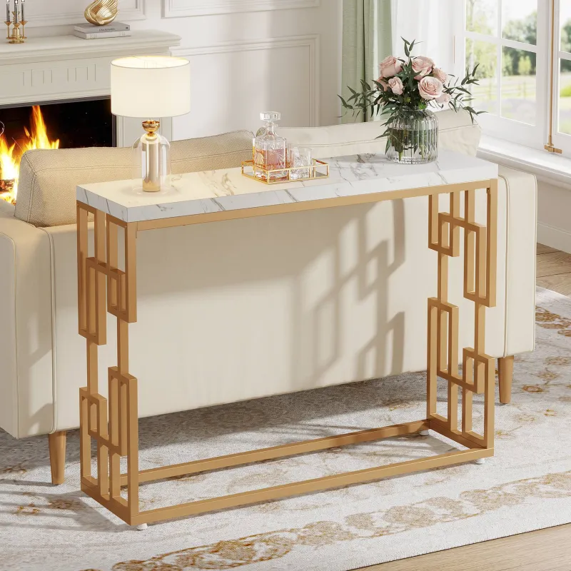 Tribesigns Console Tables|Console Tables*Modern Console Table, 42.5" Sofa Foyer Table with Faux Marble Tabletop
