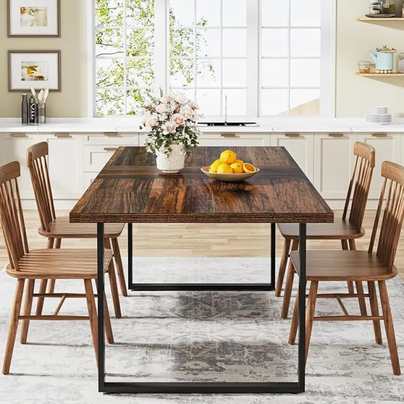 Tribesigns Dining Tables*Modern Dining Table, 63" - 78" Extendable Kitchen Table for 6 - 8