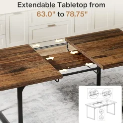 Tribesigns Dining Tables*Modern Dining Table, 63