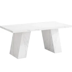 Tribesigns Dining Tables*Modern Dining Table, 63" Faux Marble Kitchen Dinner Table for 4 - 6