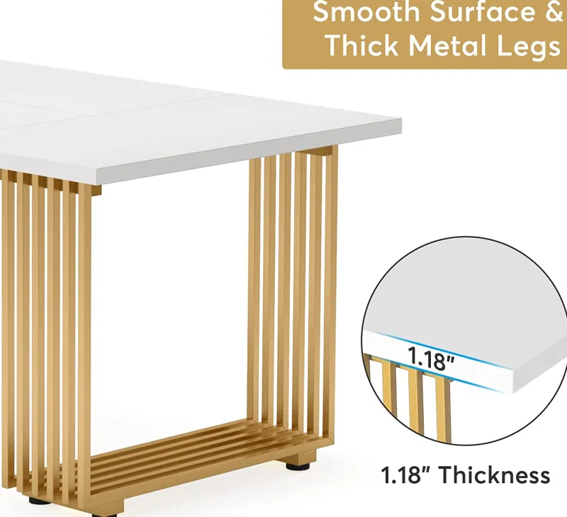 Tribesigns Dining Tables*Modern Dining Table, 70.8 Inches Kitchen Table for 6-8 People